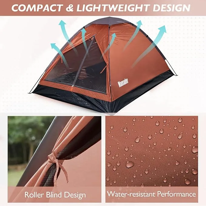 2 Person Camping Dome Tent,Waterproof Lightweight Portable Tents for Outdoor Camping Hiking Travel