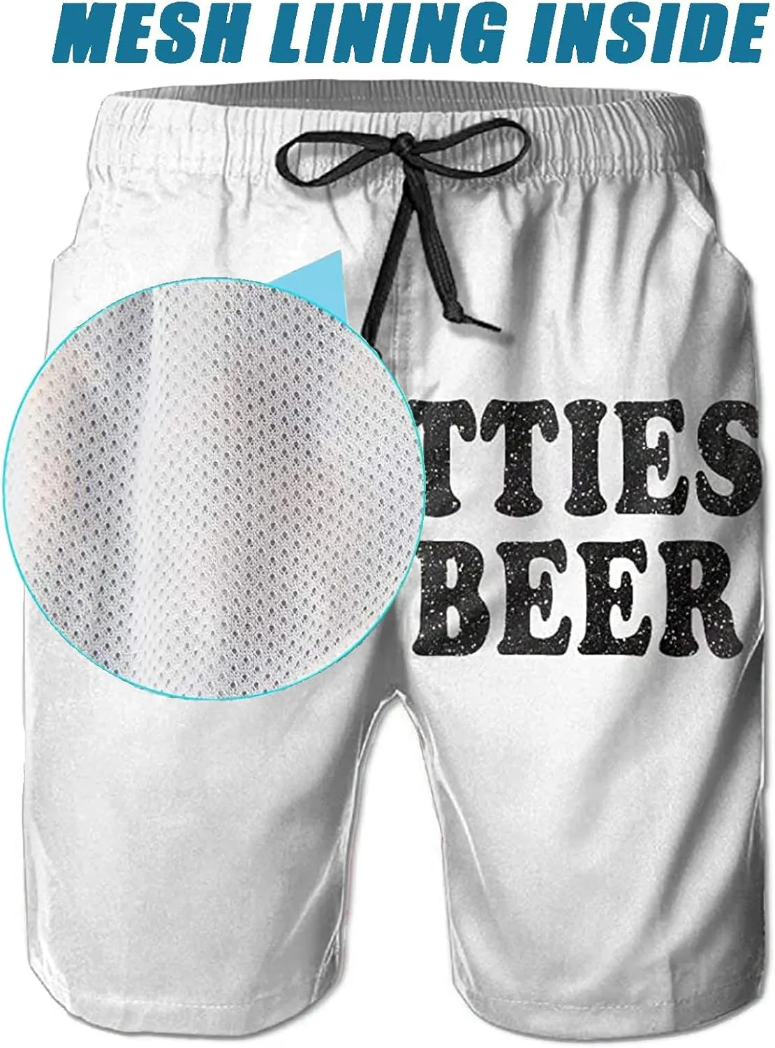 BBggyh Mens Swim Trunks Quick Dry Mens Swim Shorts Beach Swimwear Board Shorts with Mesh Lining