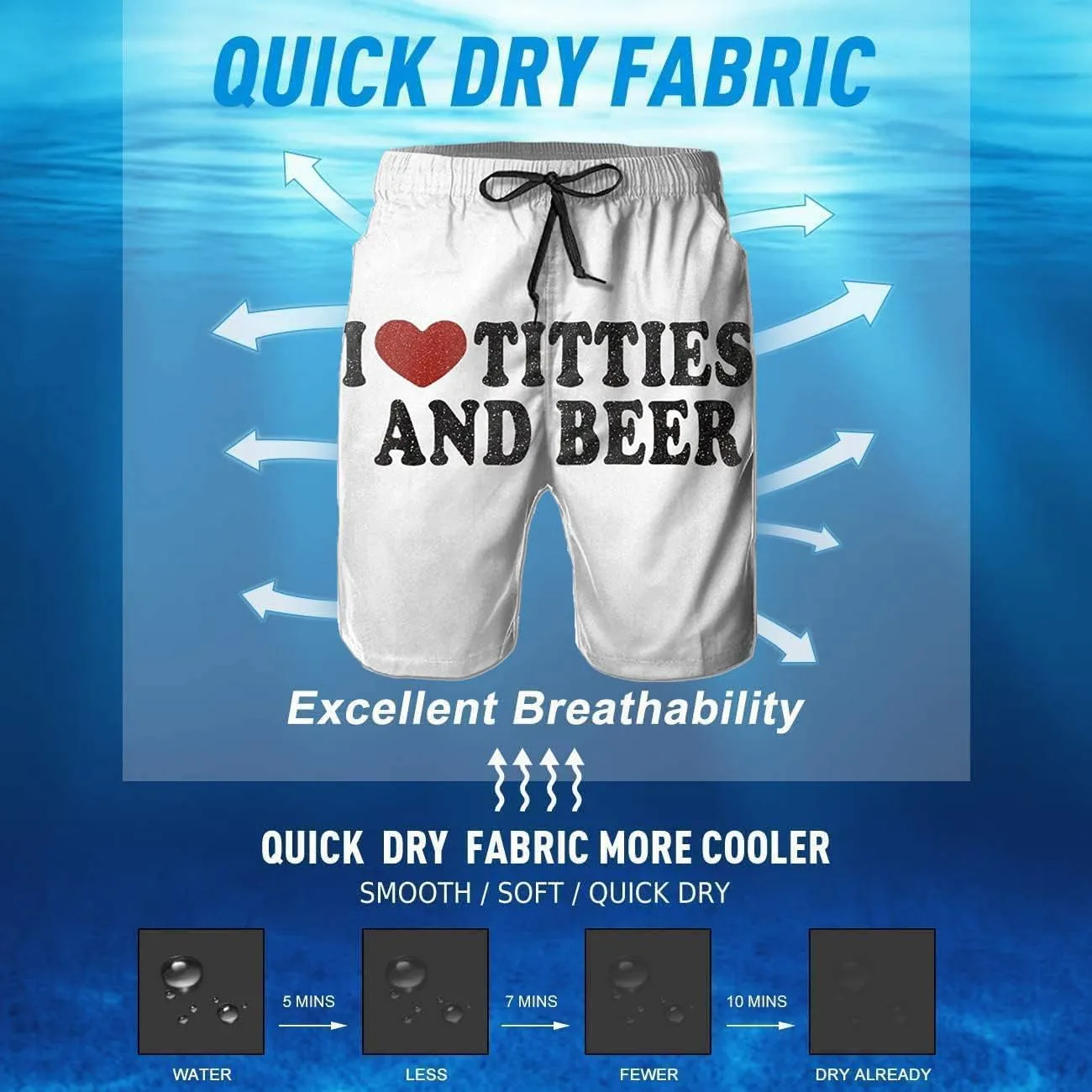 BBggyh Mens Swim Trunks Quick Dry Mens Swim Shorts Beach Swimwear Board Shorts with Mesh Lining