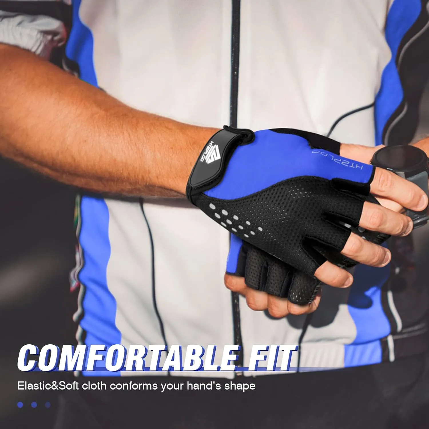 Bike Gloves Cycling Gloves Biking Gloves for Men Women with Anti-Slip Shock-Absorbing Pad,Light Weight,Nice Fit,Half Finger Bicycle Gloves