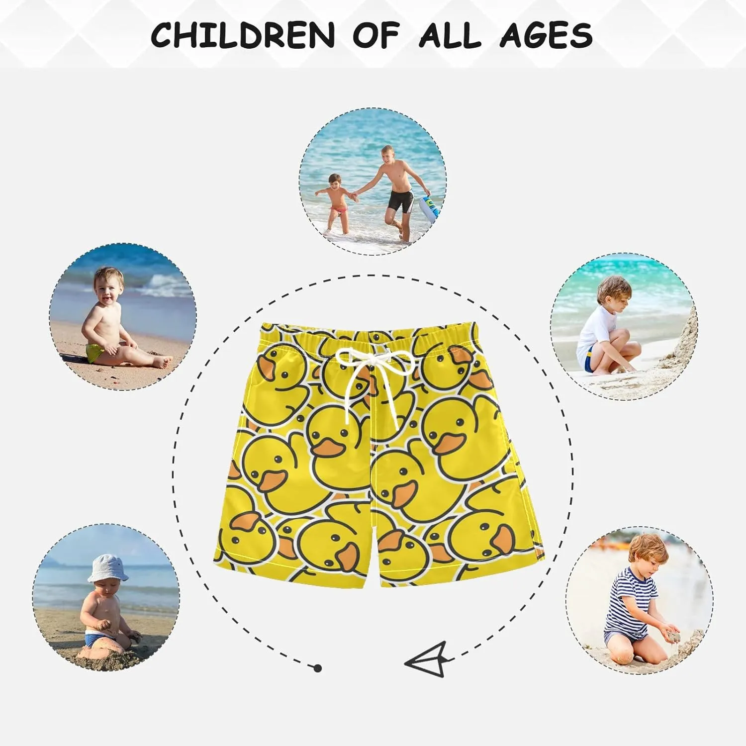 Boys Swim Trunks for 2-14 Years Swim Beach Shorts Baby Kids Swimwear Board Shorts Bathing Suit Hawaii Vacation