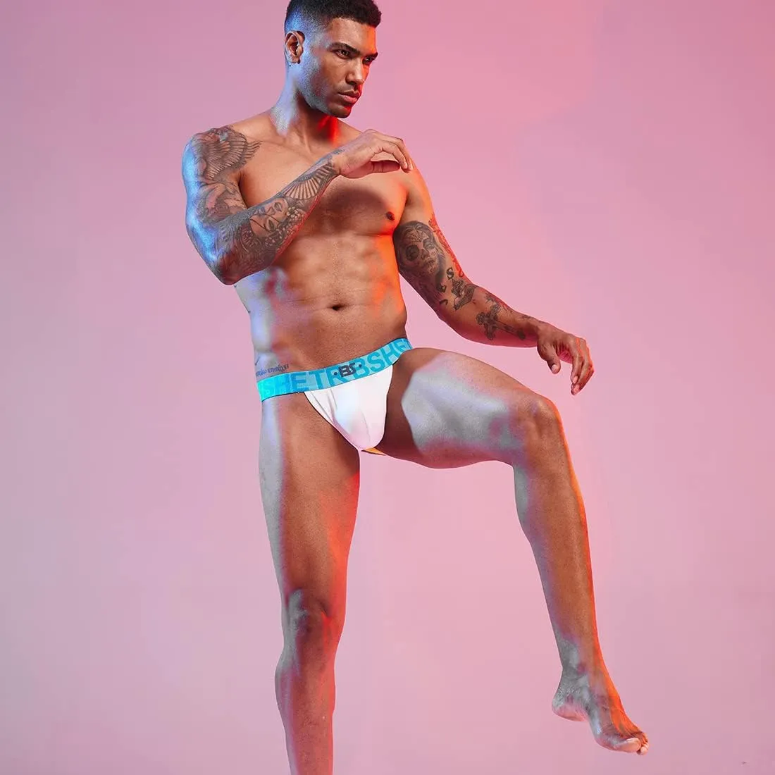 BSHETR Men's Jockstraps Athletic Supporters 5-Pack Ultra Soft Daily Sports Underwear