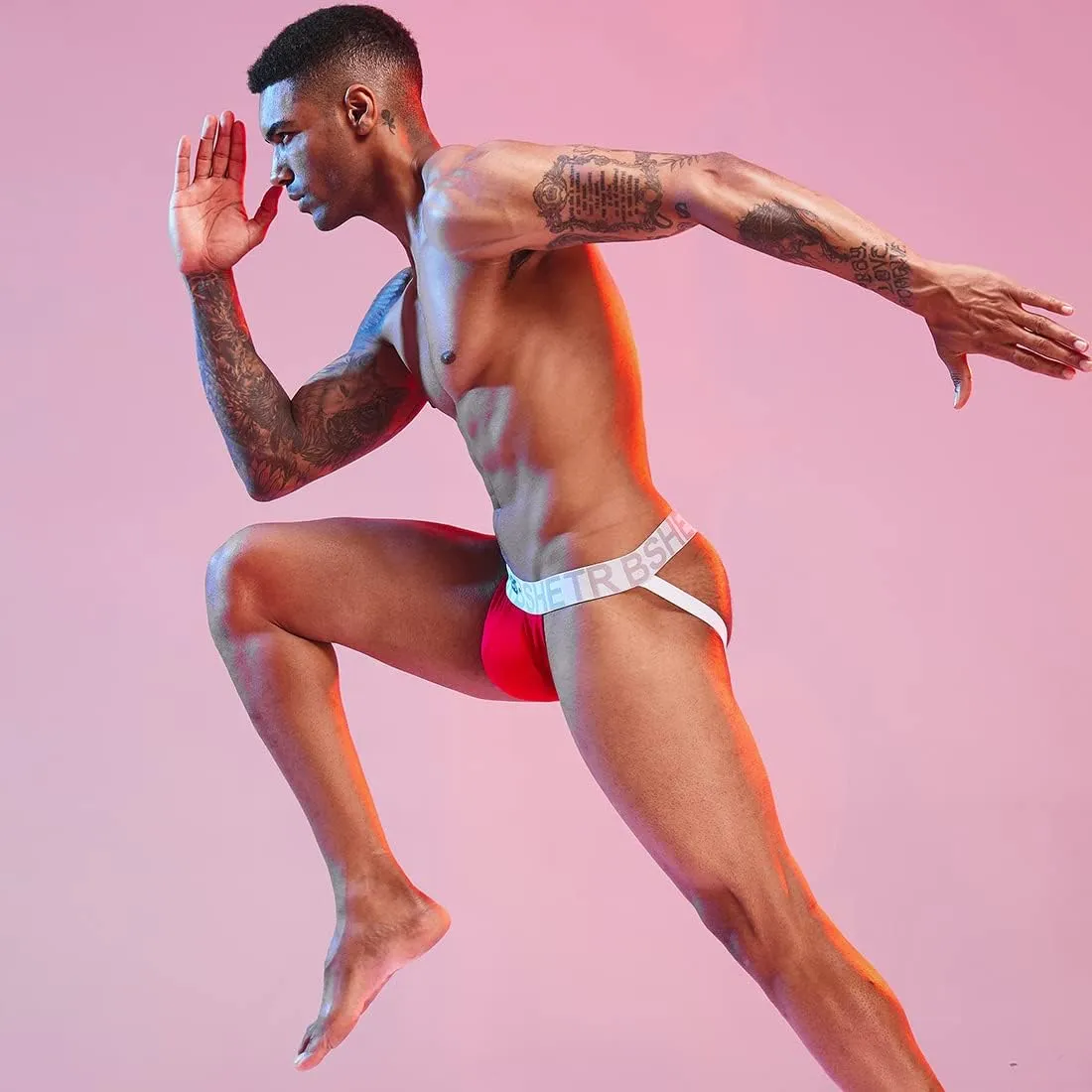 BSHETR Men's Jockstraps Athletic Supporters 5-Pack Ultra Soft Daily Sports Underwear