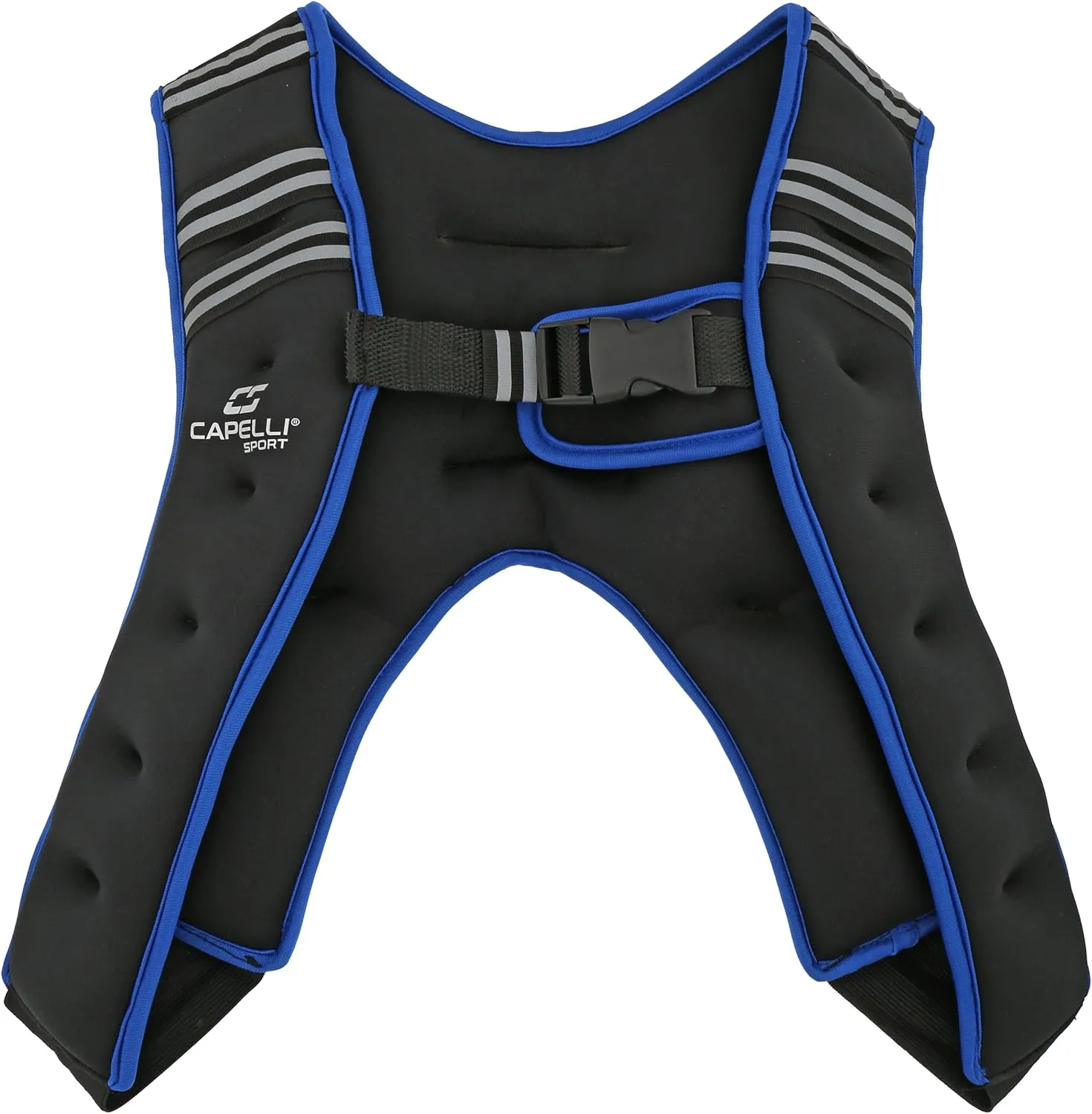 Capelli Sport Running Weighted Vest, Neoprene Adjustable Weighted Vest for Men and Women, Blue/Black, 10 lbs