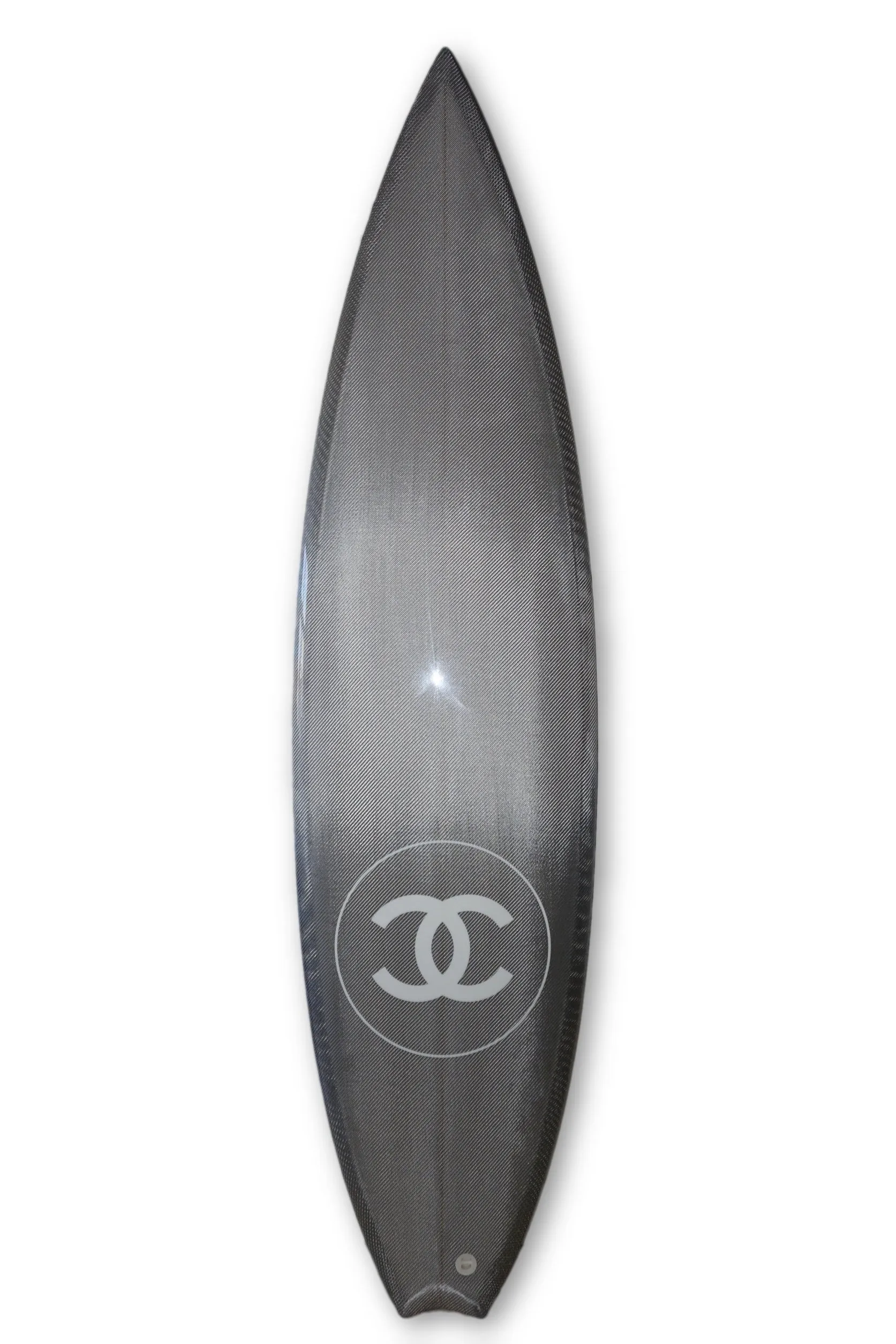 Chanel x Philippe Barland Limited Edition Silver Carbon Surfboard