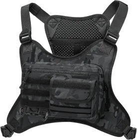 Chest Bag for Men Women, Tactical Vest with Removal Pistol Holster, Chest Pack for Hiking, Cycling, Workouts