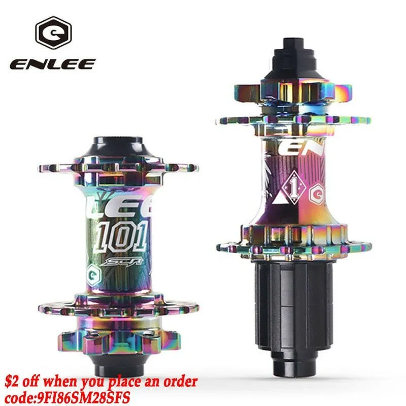 ENLEE Rainbow 32 Holes 6 Pawls Mountain Bike Disc Brake Hub QR 100*9MM/135*10MM MTB Bicycle Hubs