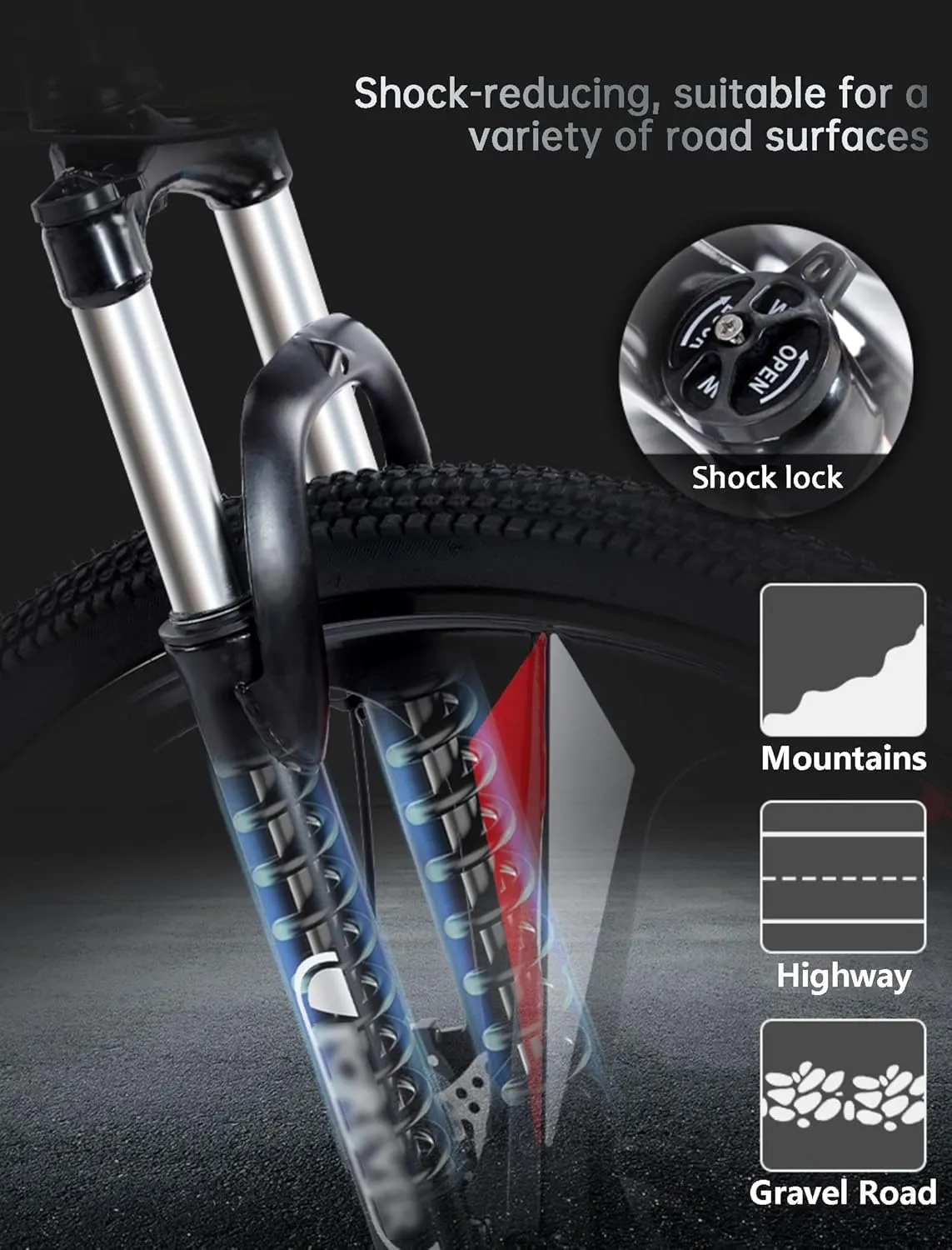 Folding Bike 24 Inch Folding Mountain Bike High-Carbon Steel Foldable Bicycle Full Suspension Bicycle for Adult Double Disc Brake Outroad Mountain Bicycle for Men Women