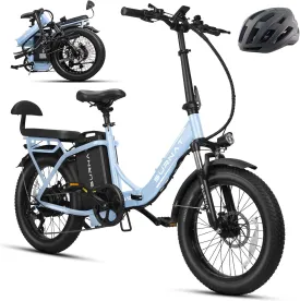 Folding Electric Bike - 32Ah Battery Long Range Ebike with 750W 28MPH Motor, 20"x3.0" Fat Tire Adult Electric Bicycles, Foldable Commuter E-Bike with 7-Speed Dual Suspension UL2849 Certified