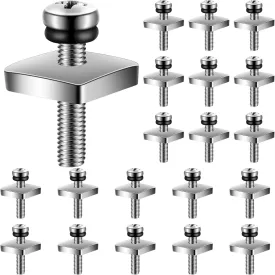 Gisafai 20 Pcs 316 Stainless Steel Fin Screw and Plate with O Screw for Surf Longboard Sup Paddle Board Fin Surfing Accessories