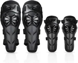 Gute Knee Pads Elbow Pads 4Pcs - 2 in 1 Protective Elbow Guard/Knee and Shin Guards, Motorcycle Gear Set with Adjustable Knee Cap Pads Protector for Motocross ATV Skating