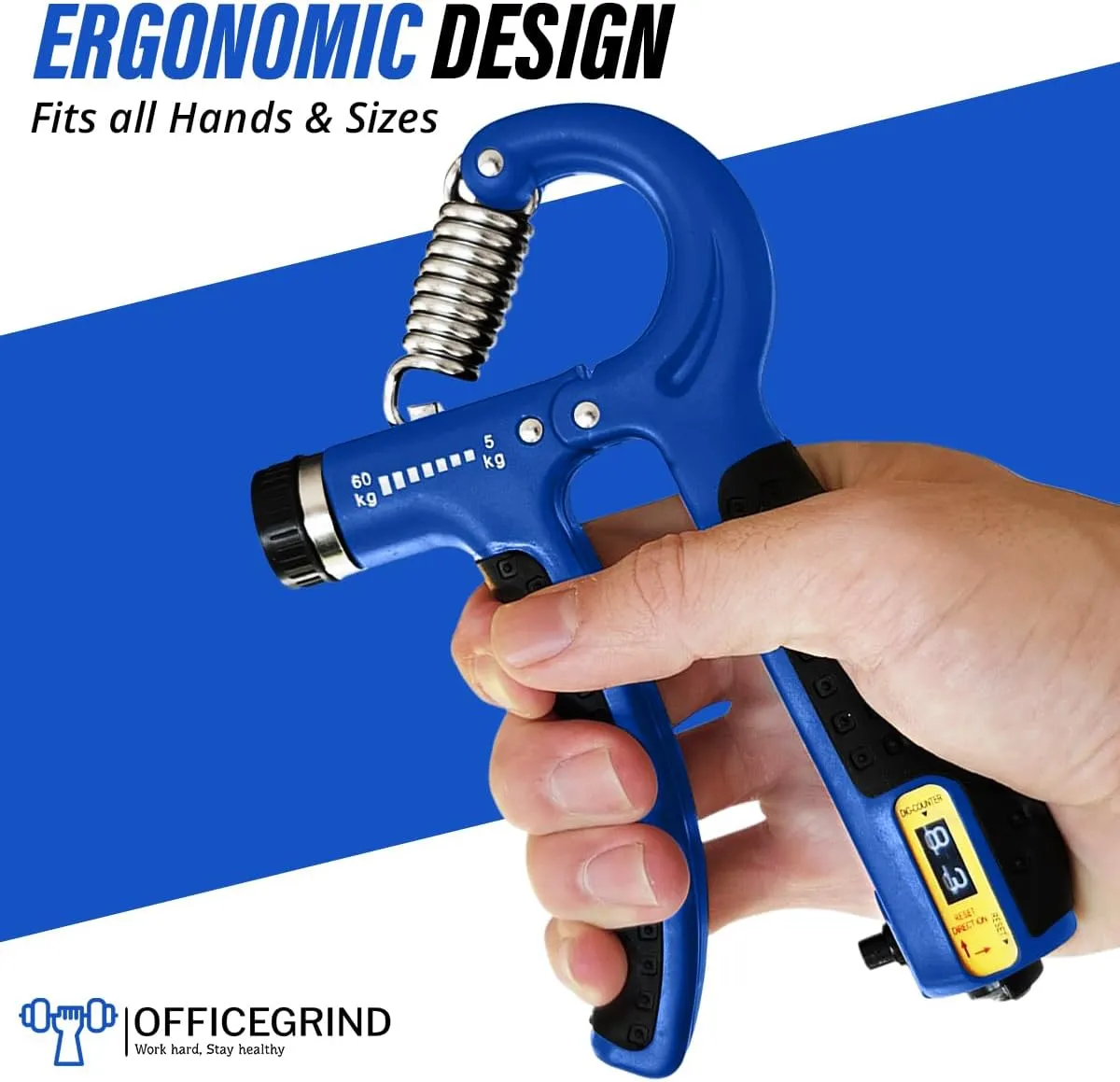 Hand Grip Strengthener Trainer with Adjustable Resistance 10-130lbs (4.5-59kg), Forearm Hand Grip Strength Exerciser for Muscle Building, Injury Recovery, and Therapy Stress Relief