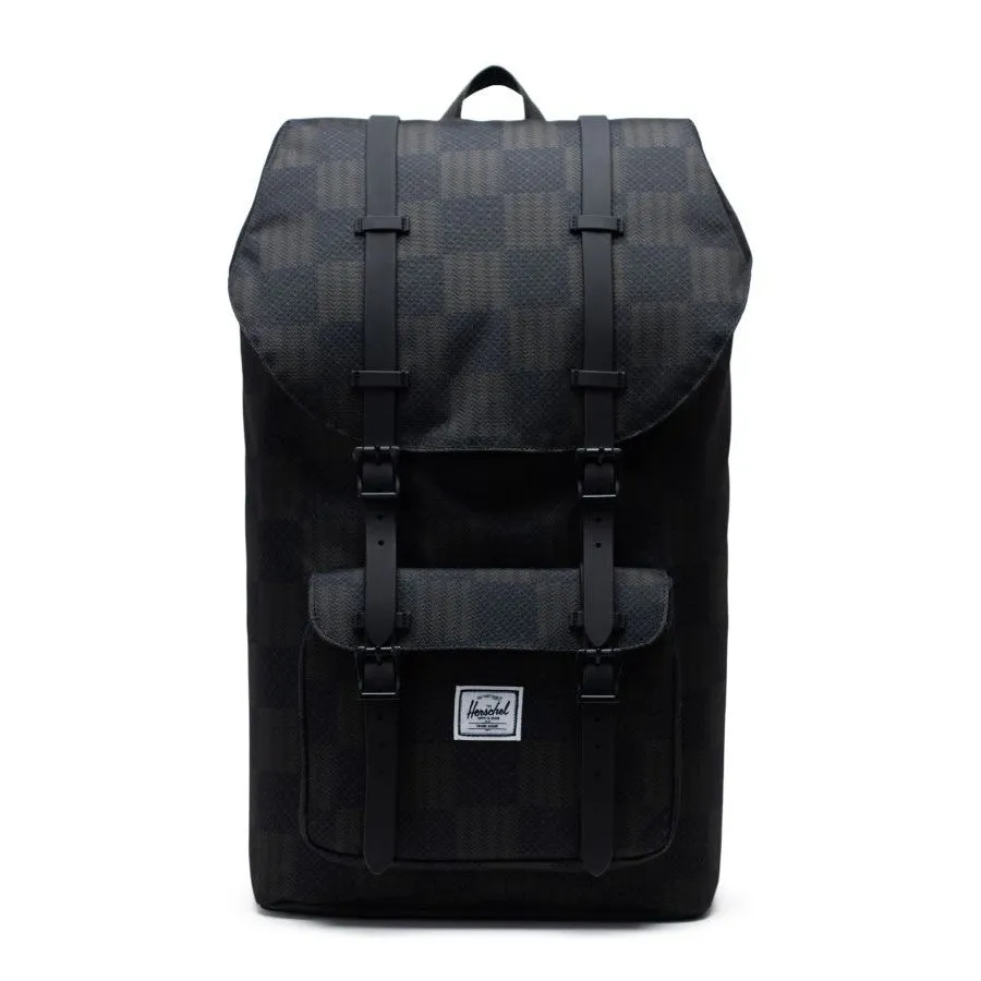 ﻿Herschel Supply Co. Little America Backpack - Black Checkered Textile