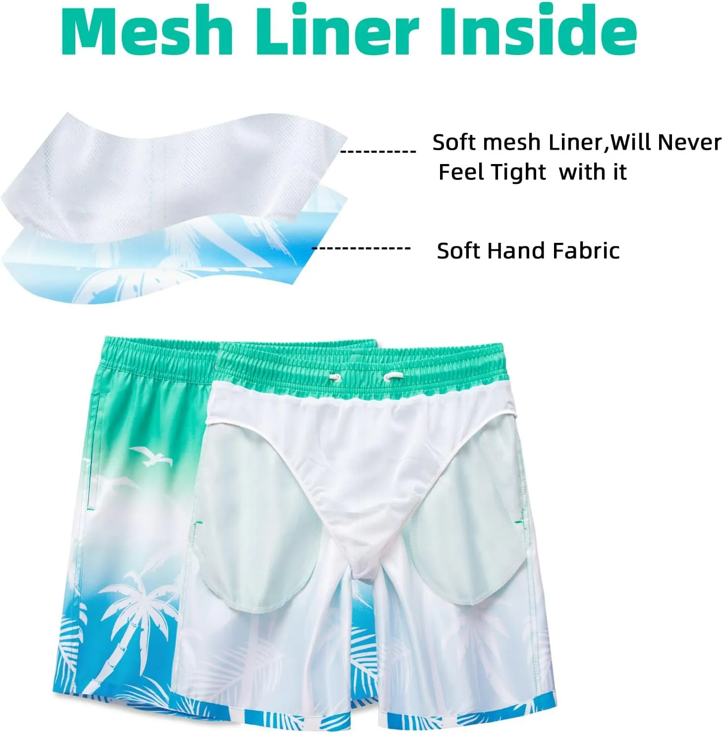 Hill & Sea Boys Swim Trunks Boys Swim Shorts Bathing Suit Swimwear Quick Dry Board Shorts Swimsuit with Pockets