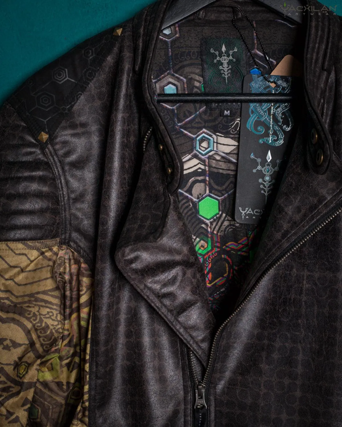 Jacket Men ENKI / Waterproof / Fake Leather - PSYGALAK Stars