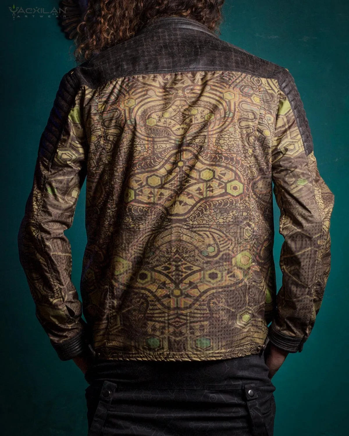 Jacket Men ENKI / Waterproof / Fake Leather - PSYGALAK Stars