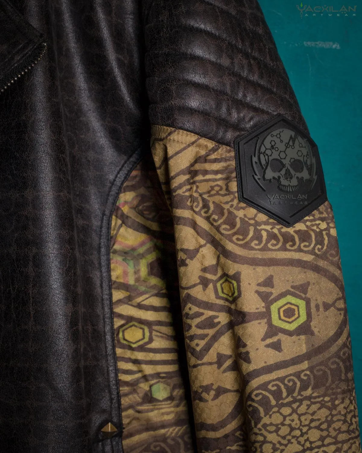 Jacket Men ENKI / Waterproof / Fake Leather - PSYGALAK Stars