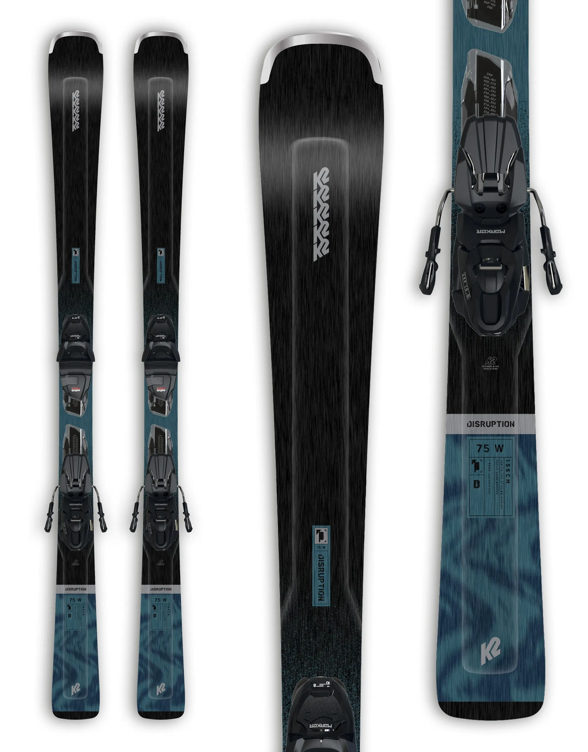 K2 Disruption 75 Alliance Womens Skis   Marker ERP 10 Bindings 2025