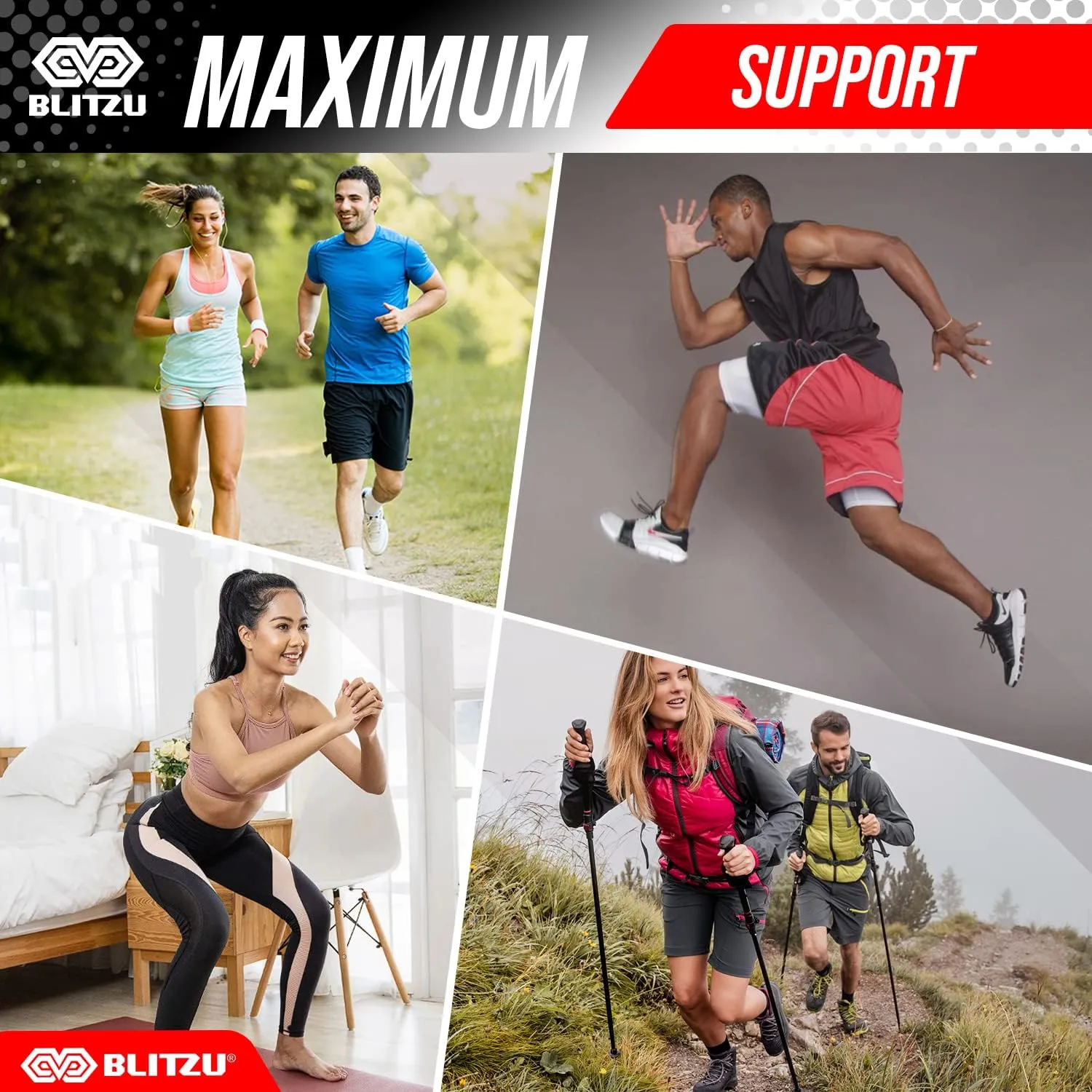 Knee Brace for Women & Men, 2 Pack Compression Knee Brace, Knee Support Sleeve for Pain Relief, Running, Workout, Sports, Knee Braces for ACL, Meniscus Tear, Arthritis, Injury Recovery Beige M