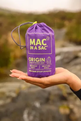 Mac in a Sac Adults Waterproof Breathable Windproof Unisex Origin Packable Jacket-PURPLE