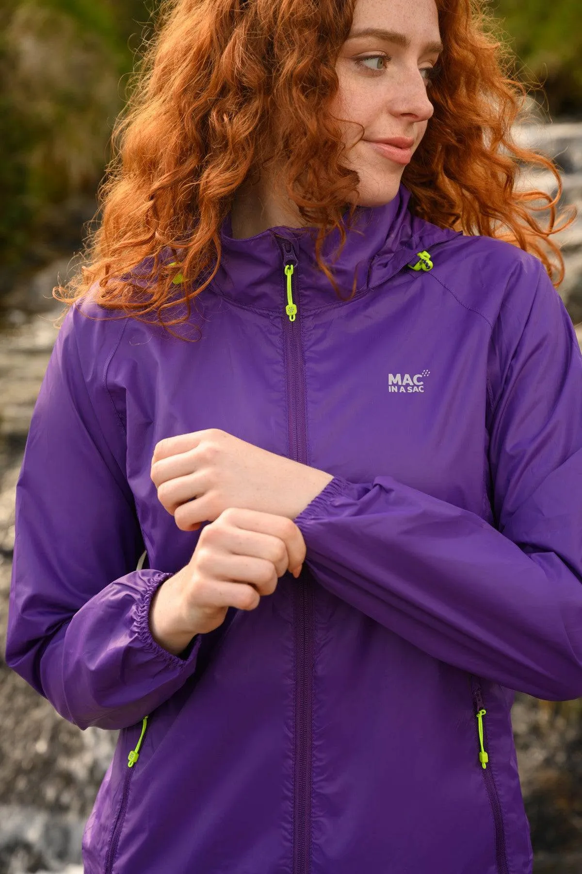 Mac in a Sac Adults Waterproof Breathable Windproof Unisex Origin Packable Jacket-PURPLE