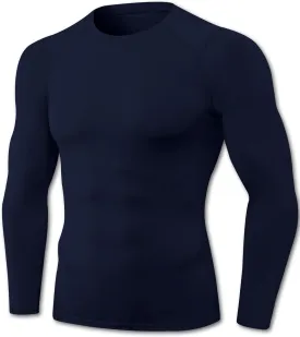 Men's Compression Shirt Long Sleeve Cool Dry Workout Athletic Base Layer Undershirts for Running Basketball Cycling