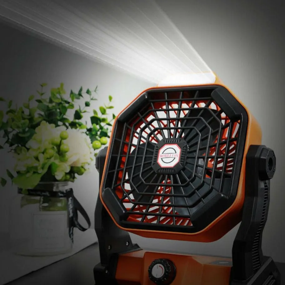 Portable Solar Powered Rechargeable Camping Tent Fan