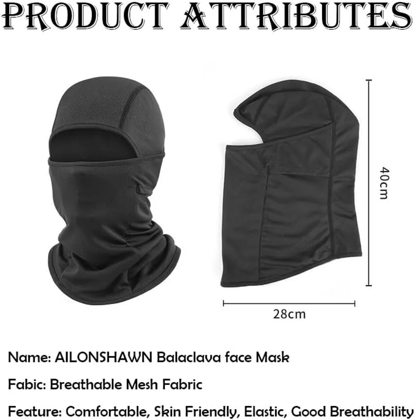 Ski Mask for Men Balaclava Face Mask Women Summer Shiesty Mask Full Head Cover for Motorcycle Helmet Football Sun Protection