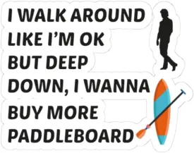 SUP Addict Sticker - Paddleboard Obsession Vinyl Decal for Water Sports Enthusiasts & Gear Lovers
