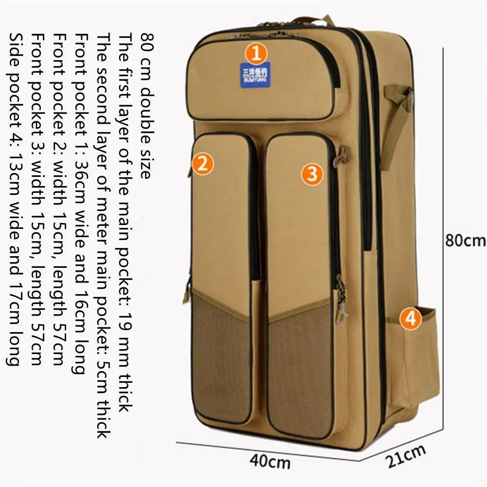 Waterproof Backpack Fishing Tackle Rod Bags Fish Protection Pack Travel Mountaineering Storage Toolkit 3 Piece Set Kit Handbag