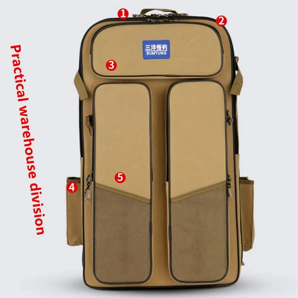 Waterproof Backpack Fishing Tackle Rod Bags Fish Protection Pack Travel Mountaineering Storage Toolkit 3 Piece Set Kit Handbag