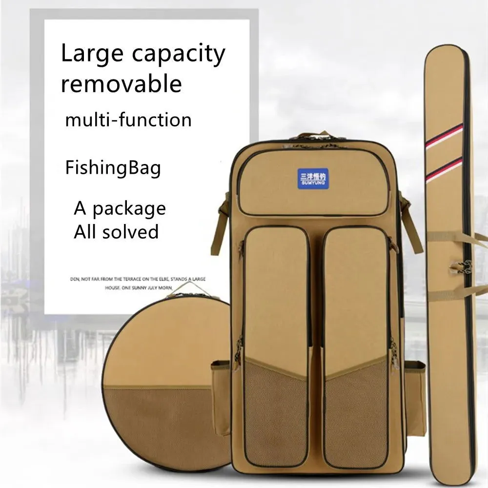 Waterproof Backpack Fishing Tackle Rod Bags Fish Protection Pack Travel Mountaineering Storage Toolkit 3 Piece Set Kit Handbag