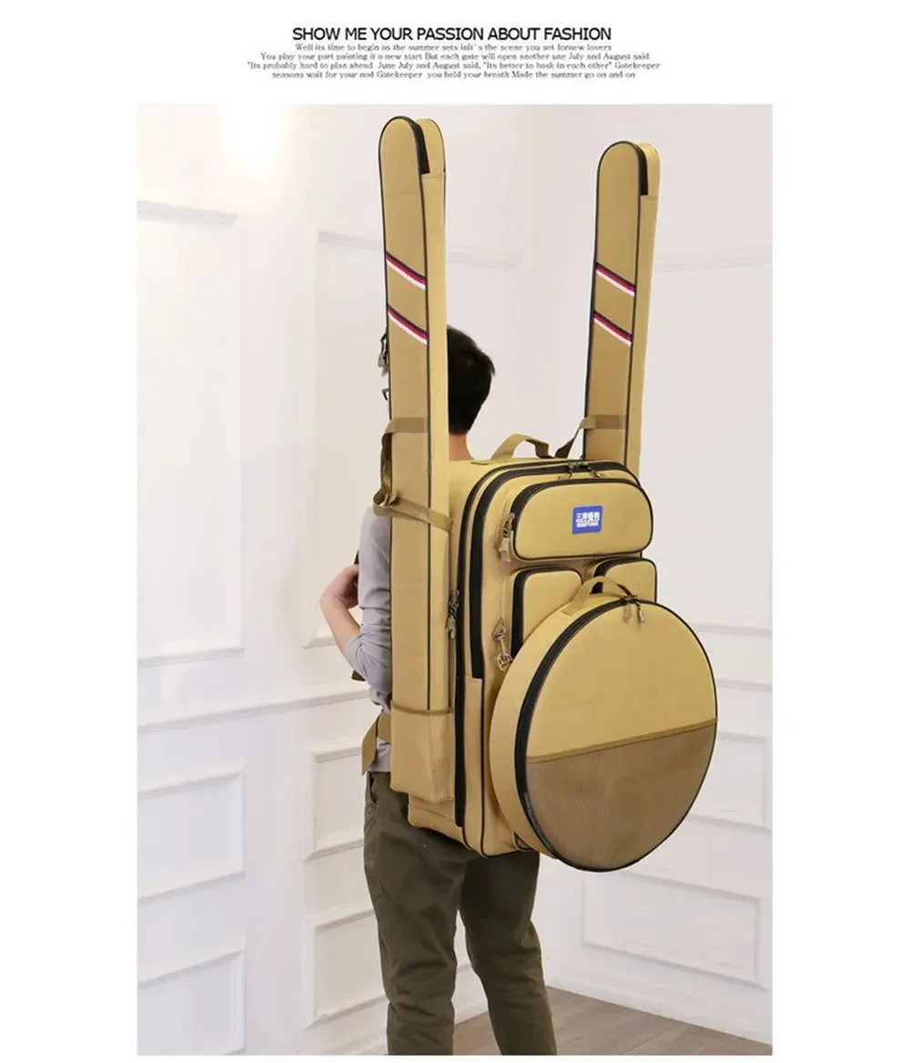 Waterproof Backpack Fishing Tackle Rod Bags Fish Protection Pack Travel Mountaineering Storage Toolkit 3 Piece Set Kit Handbag