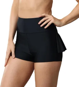 Women' s Ruffle High Waisted Swim Shorts Tummy Control Swimsuit Bottom Bathing Suit Swimming Board Shorts