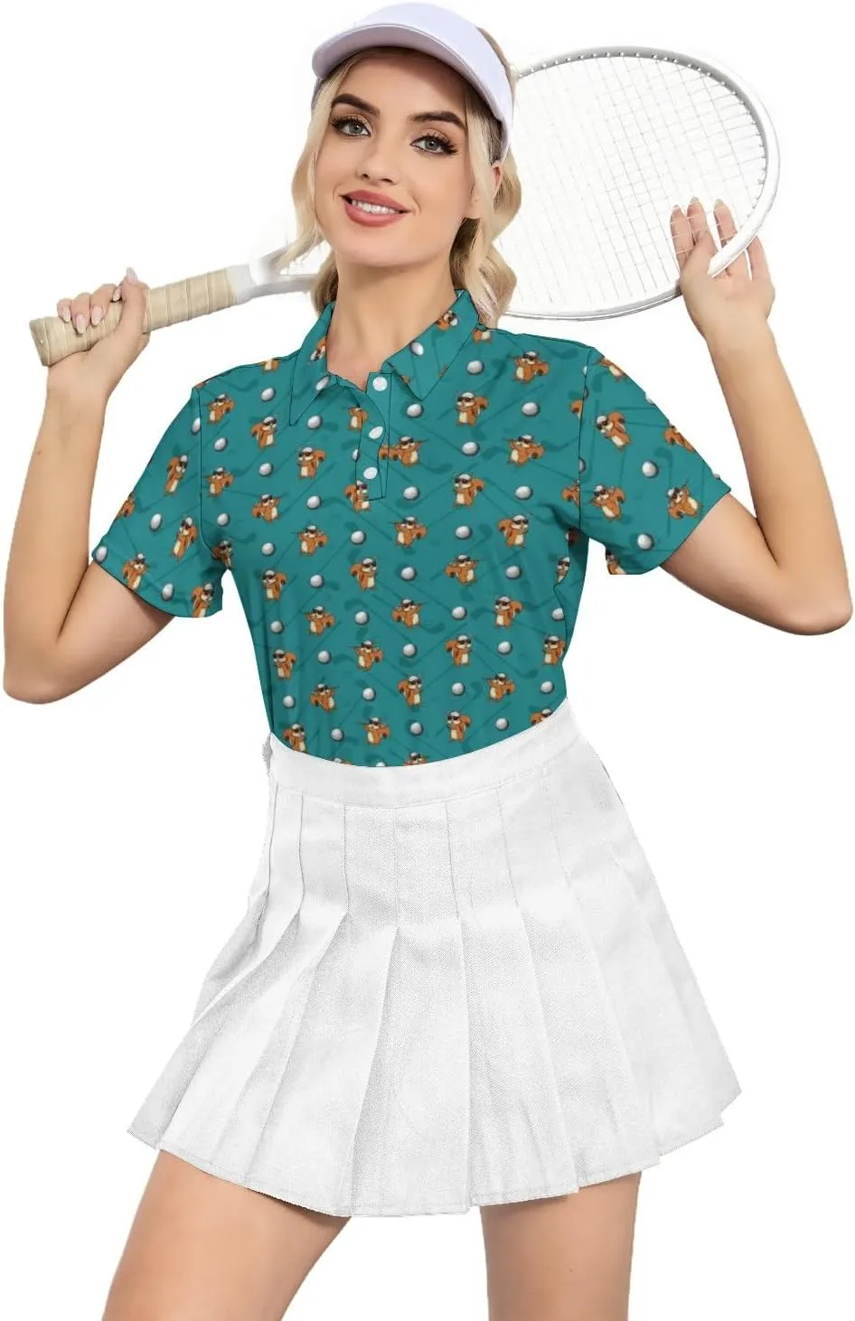 Women's Golf Shirt Moisture Wicking Quick Dry Polo Shirts Golf Outfits Golfer Gifts Ladies Polo Shirts
