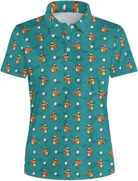 Women's Golf Shirt Moisture Wicking Quick Dry Polo Shirts Golf Outfits Golfer Gifts Ladies Polo Shirts