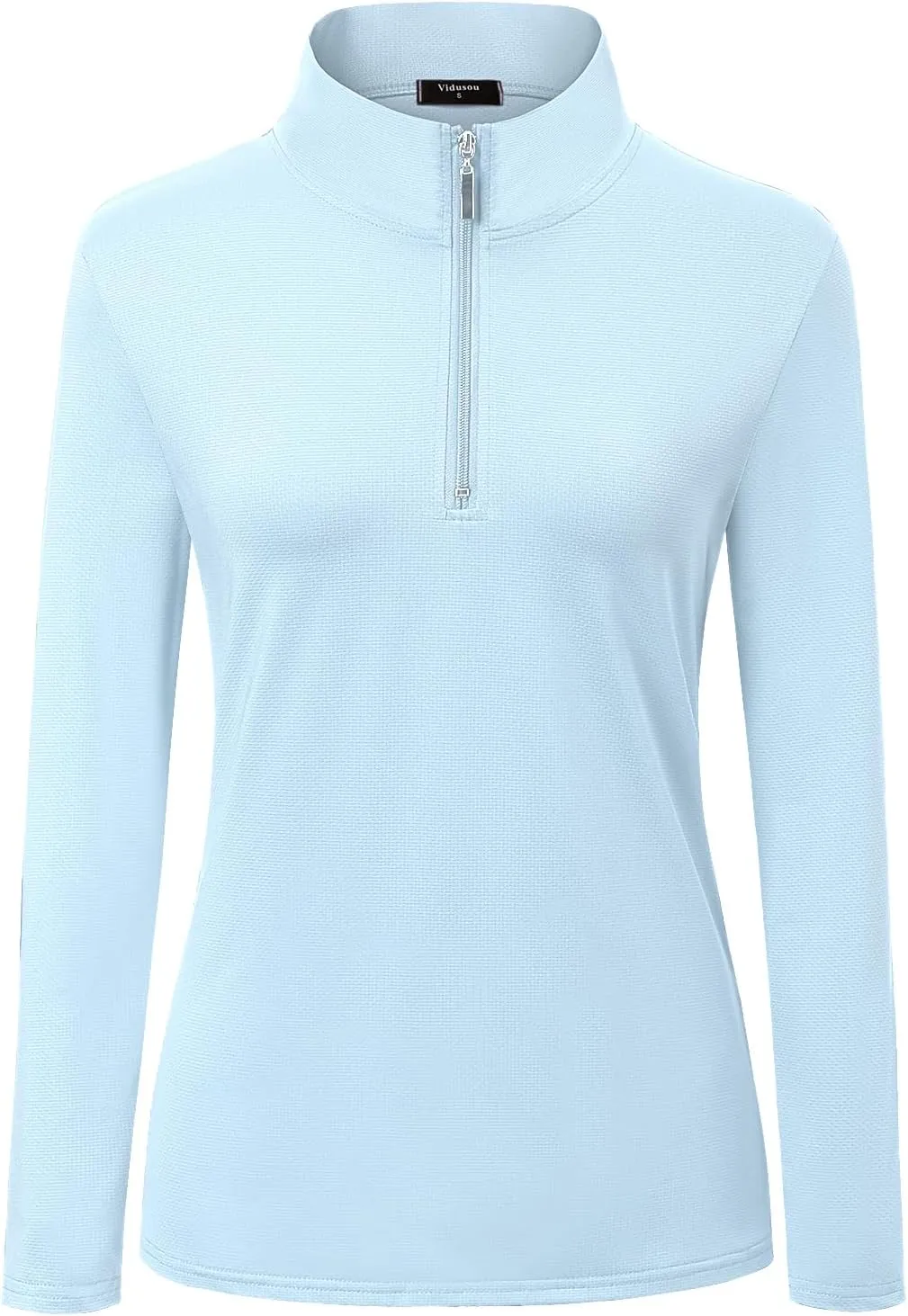 Womens Golf Shirts Long Sleeve Workout Tops Zip Up Tennis Polo Shirts