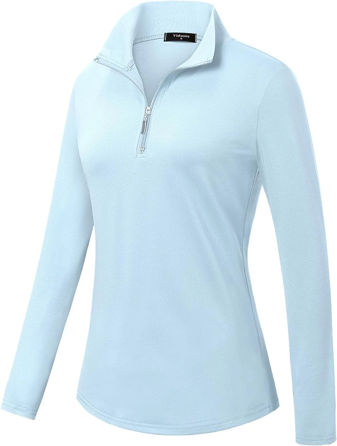 Womens Golf Shirts Long Sleeve Workout Tops Zip Up Tennis Polo Shirts